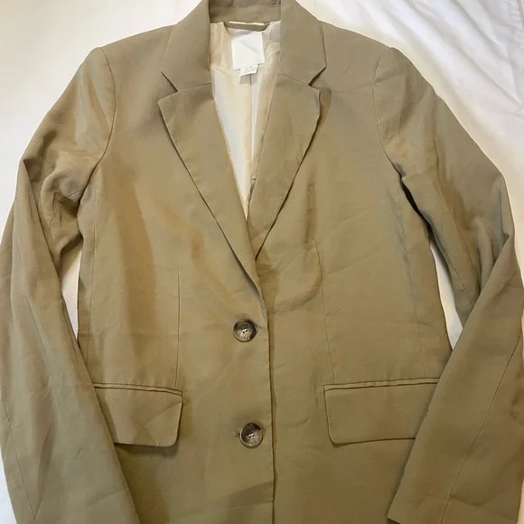 H&M size XXXS olive green blazer - Picture 2 of 7